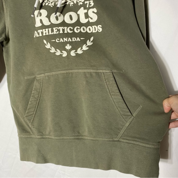 Roots Green With Classic Logo Pullover Hoodie S - Picture 8 of 15
